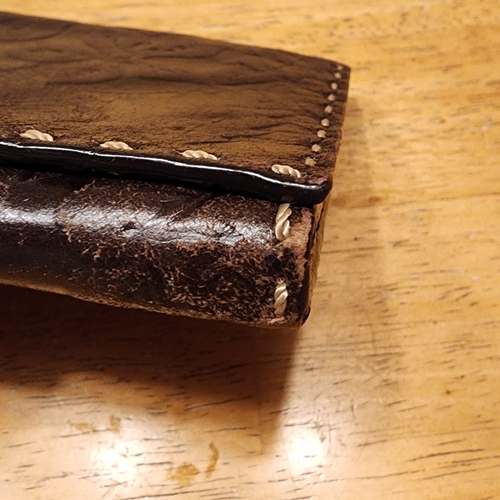 Vintage Celine Brown Floral Embossed Leather Wallet - Picture 5 of 16